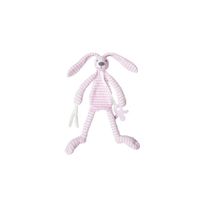 Reece rosa-weiß gestreiftes Kaninchen-Schmusetuch, 26 cm HH-130614 Happy Horse 1