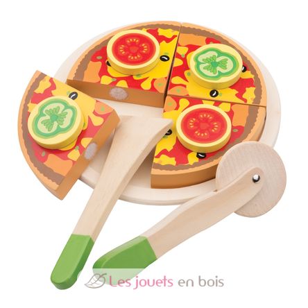 Holzpizza zum Schneiden NCT10587 New Classic Toys 1