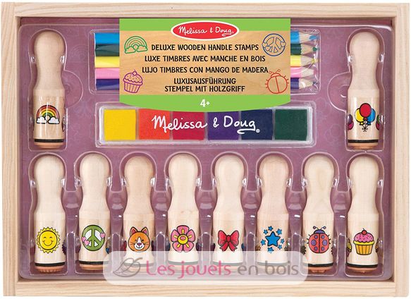 Holzgriff Briefmarken deluxe M&D12306-3942 Melissa & Doug 1