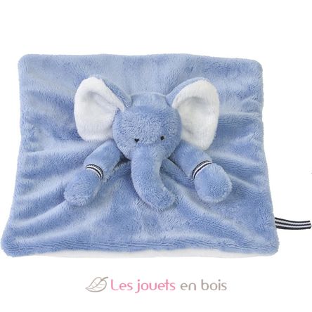 Blaue Emoji-Elefant-Schmusedecke 24 cm HH-132301 Happy Horse 1