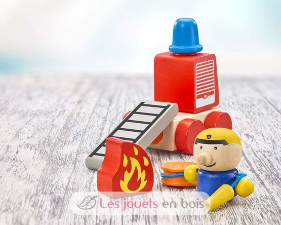 Feuerwehr, Klett-Stapelspielzeug 7 Teile SE62077 Selecta 3