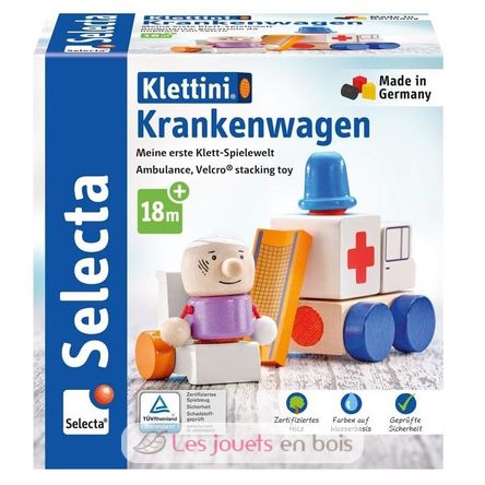 Krankenwagen, Klett-Stapelspielzeug 7 Teile SE62081 Selecta 3