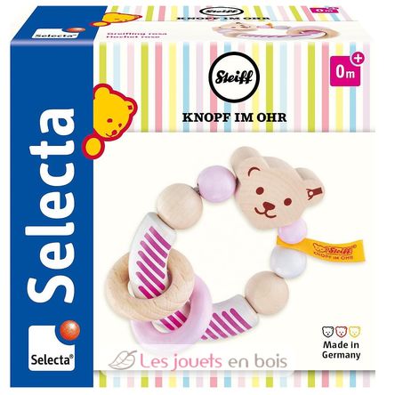 Greifling Bär Steiff rosa SE64300 Selecta 3