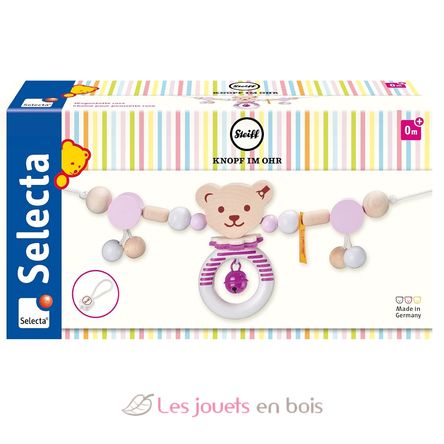 Kinderwagenkette Steiff Bär rosa SE64304 Selecta 5