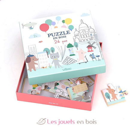 Holzpuzzle Flucht nach Paris 24 Stk V7103 Vilac 1