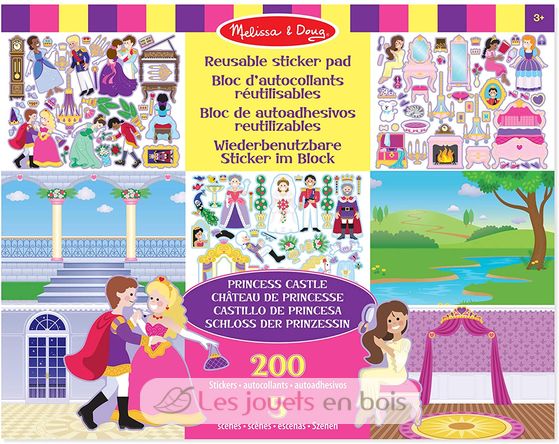 200 wiederverwendbare Aufkleber - Prinzessinnenschlösser MD-14306 Melissa & Doug 1