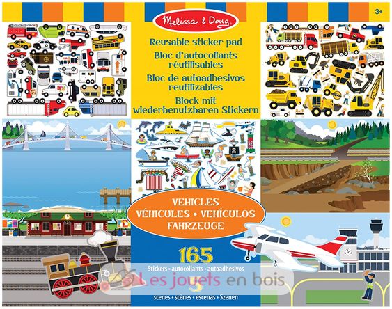 165 wiederverwendbare Aufkleber - Fahrzeugthema MD-14199 Melissa & Doug 1