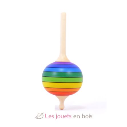 Holzkreisel Lolly Regenbogen 48 mm MA-BH210 Mader Kreiselmanufaktur 1