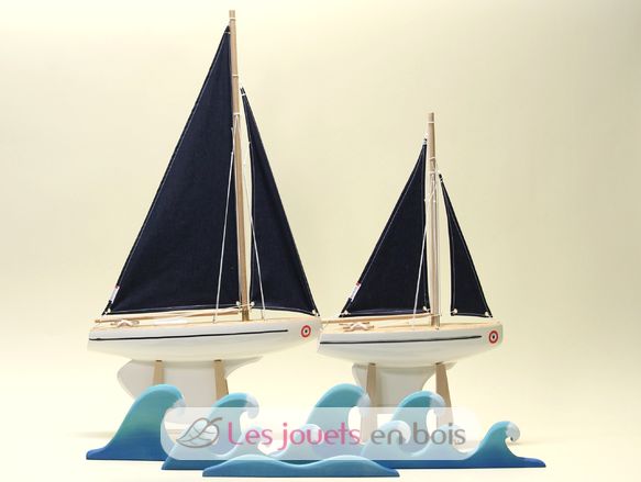 Segelboot Le Beajour mit blauem Segel 30cm TI-N700-BEAJOUR-VOILE-BLEUE-30 Tirot 4