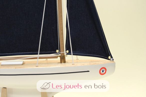 Segelboot Le Beajour mit blauem Segel 30cm TI-N700-BEAJOUR-VOILE-BLEUE-30 Tirot 2