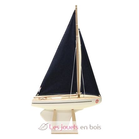 Segelboot Le Beajour mit blauem Segel 40cm TI-N702-BEAJOUR-VOILE-BLEUE-40 Tirot 1