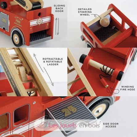 Feuerwehrauto aus Holz TV427 Le Toy Van 3